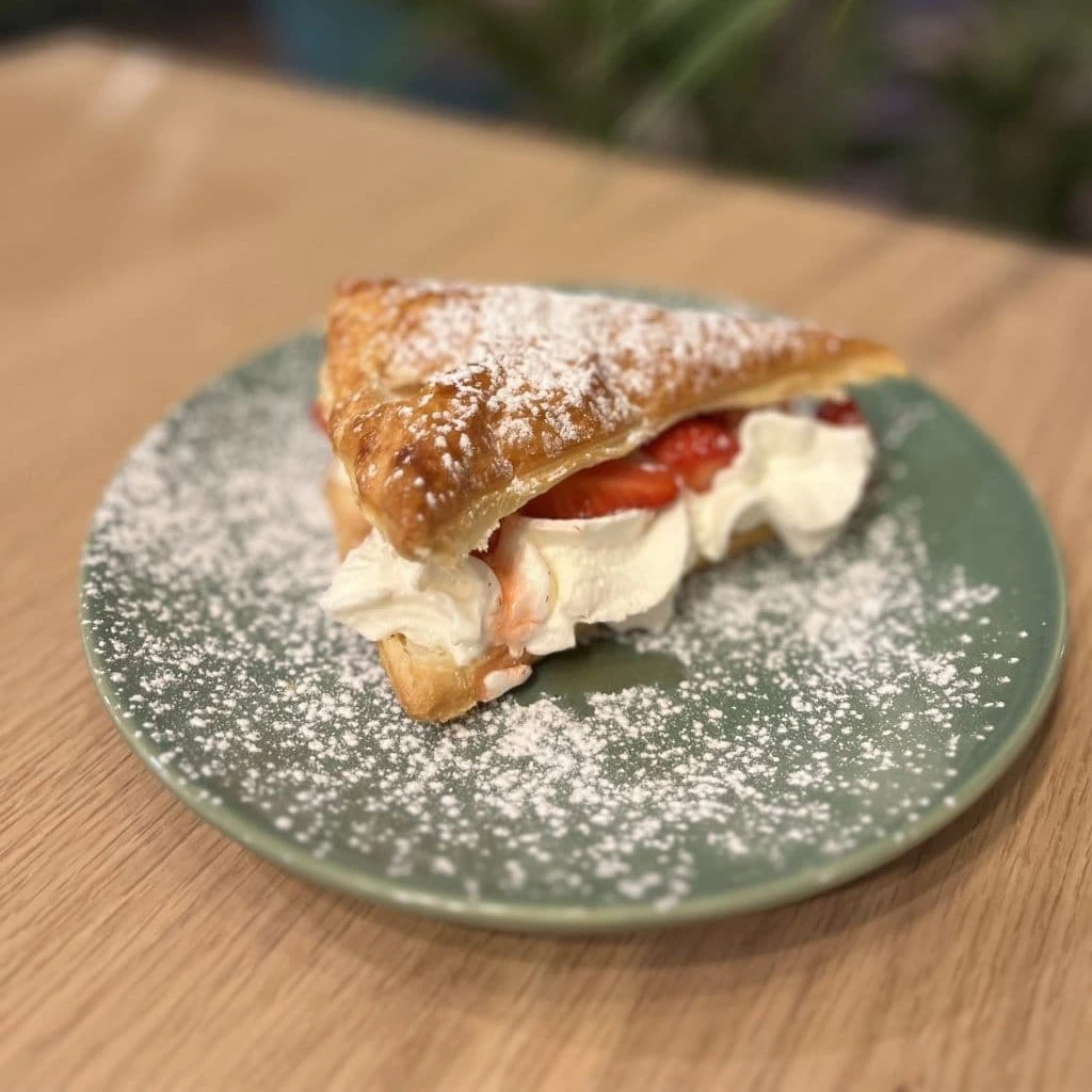 Feuilleté fraises chantilly - Restaurant Hôtel Porte du Bassin Bordeaux